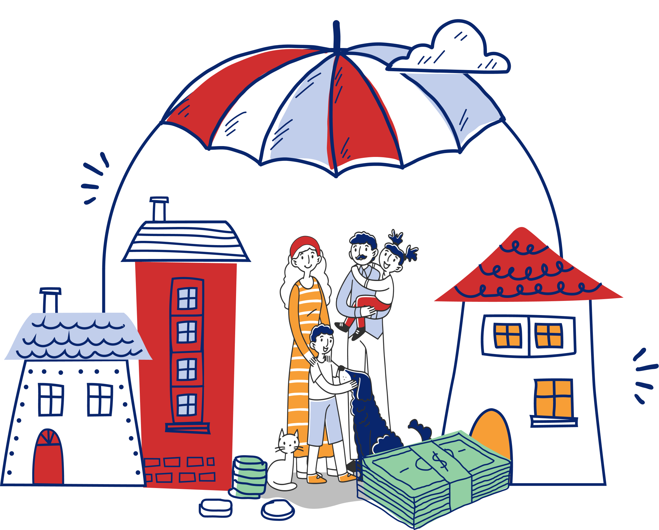 illustration of houses